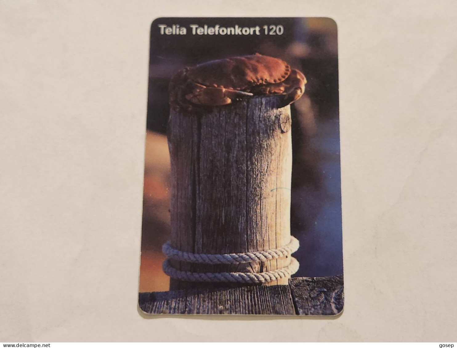 SWEDEN-(SE-TEL-120-0024)-CRAB-(33)(Telefonkort 120)(tirage-100.000)(002118962)-used Card+1card Prepiad Free - Suède