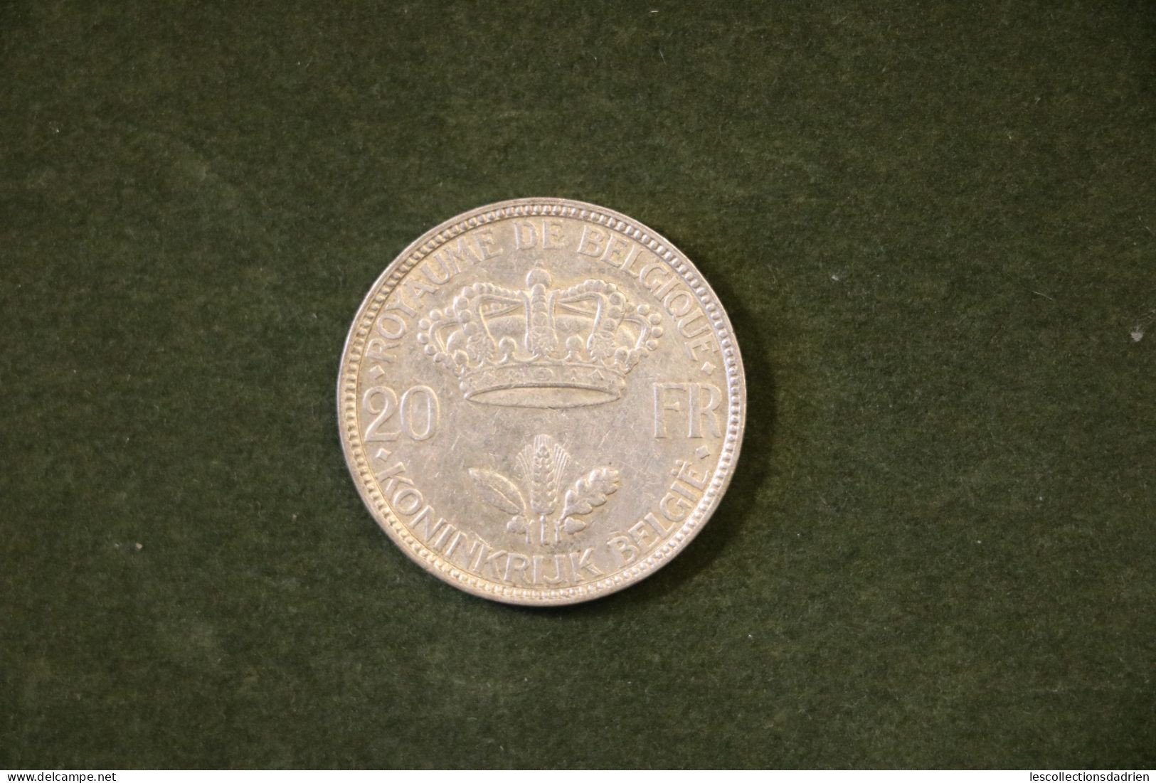 20 Fr Léopold III Argent 1935 - Belgian Silver Coin - 20 Francs