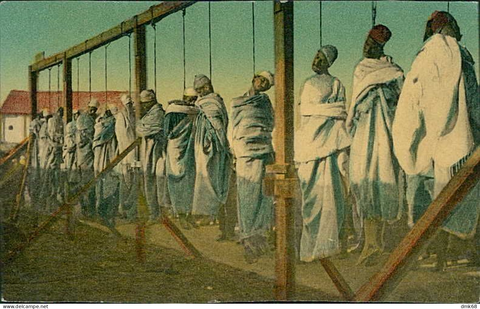 LIBYA / LIBIA - TRIPOLI - IMPICCAGIONE DI 14 ARABI NEL MERCATO DEL PANE / HANGING - 1910s (12488) - Libyen