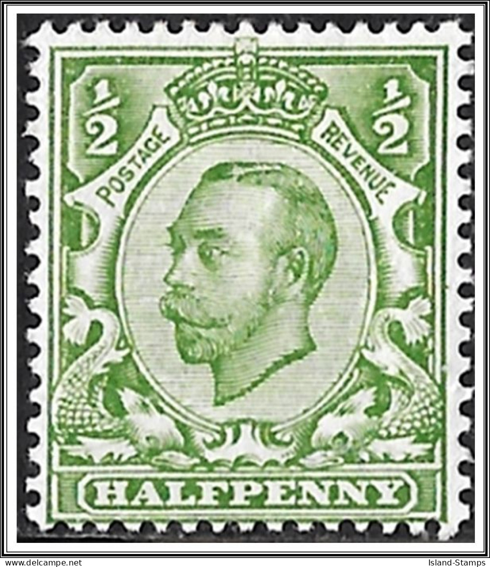 KGV SG339 ½d Green Downey Head Mounted Mint Hrd2d - Unused Stamps
