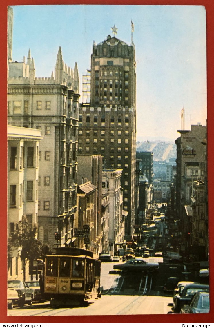 San Francisco - THE POWELL STREET CABLE CAR - 1966  (c531) - San Francisco