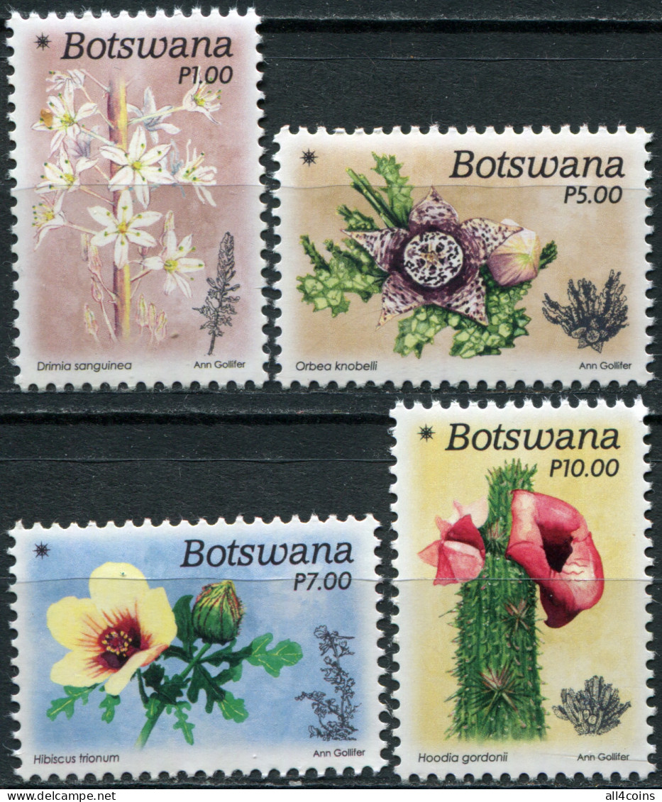 Botswana 2017. Flowers Of The Desert (MNH OG) Set Of 4 Stamps - Botswana (1966-...)