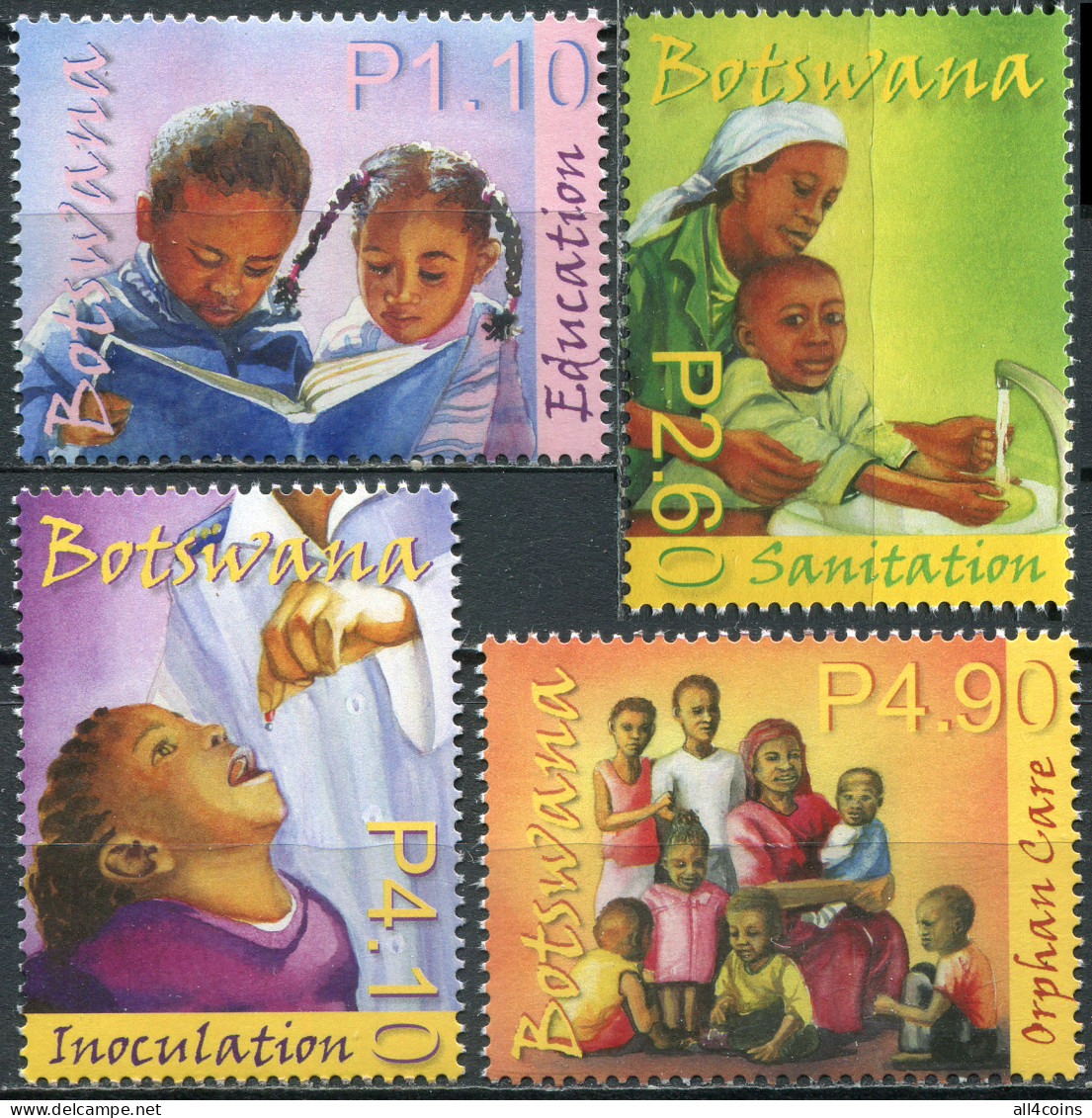 Botswana 2009. Children Of Botswana (MNH OG) Set Of 4 Stamps - Botswana (1966-...)