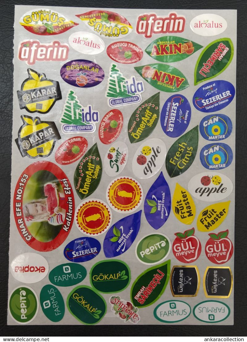 AC - FRUIT LABELS Fruit Label - STICKERS LOT #214 - Fruits & Vegetables