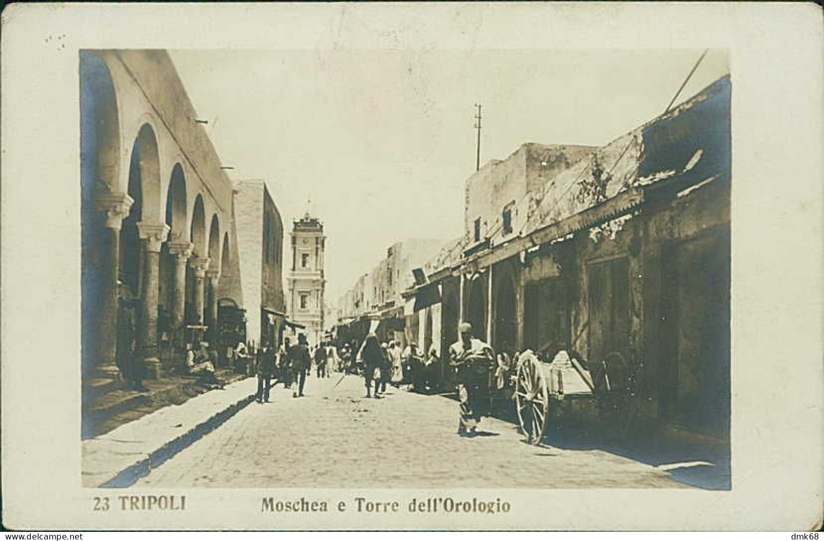 LIBYA / LIBIA - TRIPOLI - MOSQUEE / MOSQUE / MOSCHEA E TORRE DELL'OROLOGIO - RPPC. POSTDCARD - 1910s (12492) - Libyen