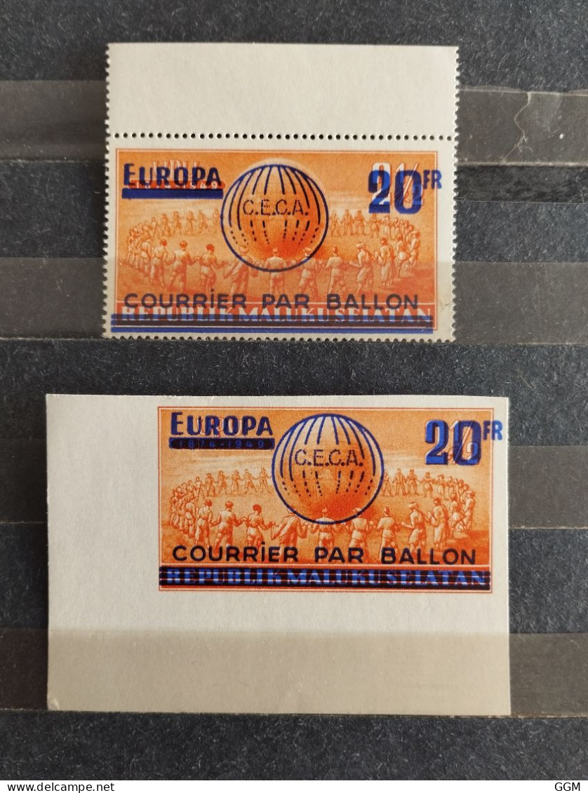 1962. Belgique. Bélgica. Courrier Par Ballon. Europa. Republik Maluku Selatan - Unused Stamps