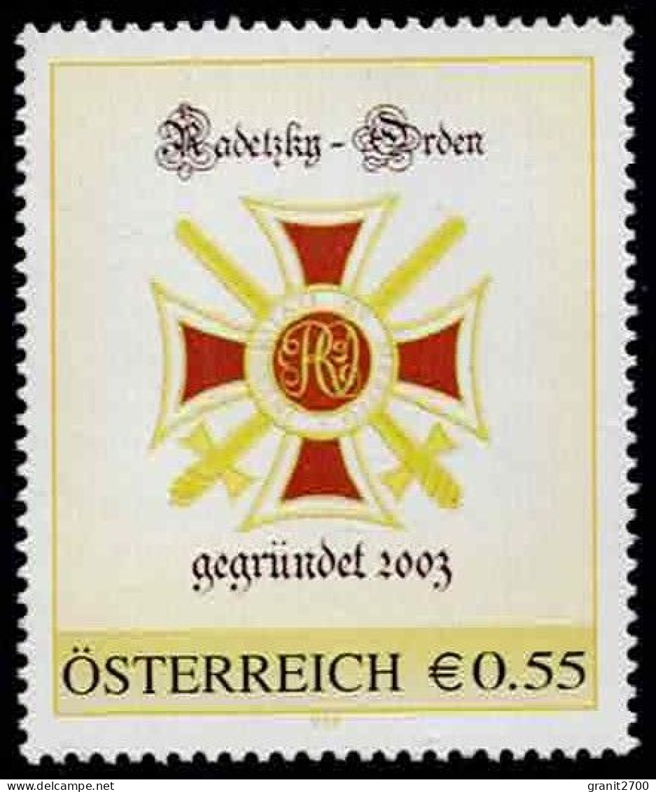 PM  Radetzky Orden Ex Bogen Nr. 8007459 Postfrisch - Personalisierte Briefmarken