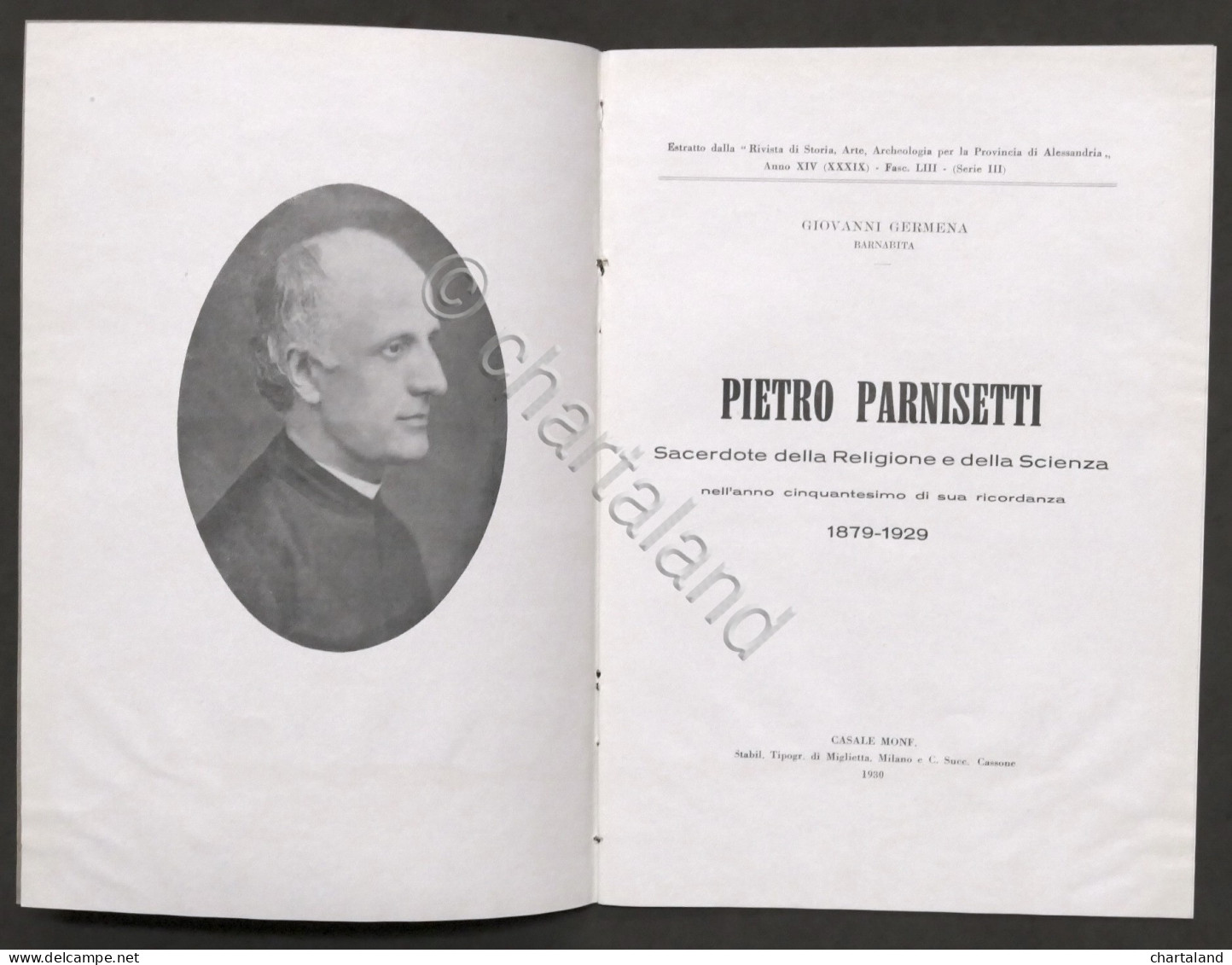G. Germena - Pietro Parnisetti Sacerdote Della Religione E Della Scienza - 1930 - Other & Unclassified