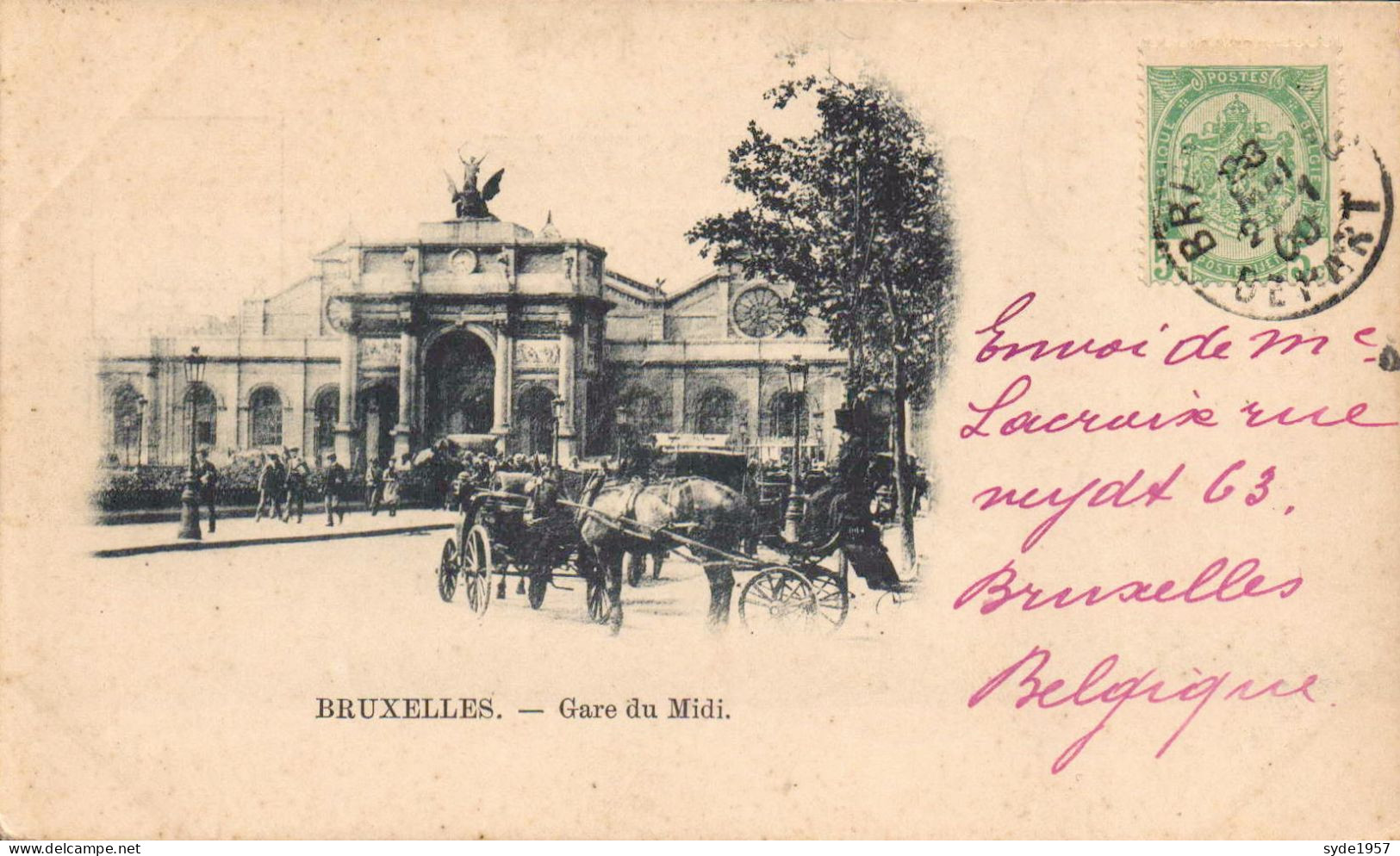 Bruxelles, Gare De Midi Début 1900 - Cercanías, Ferrocarril