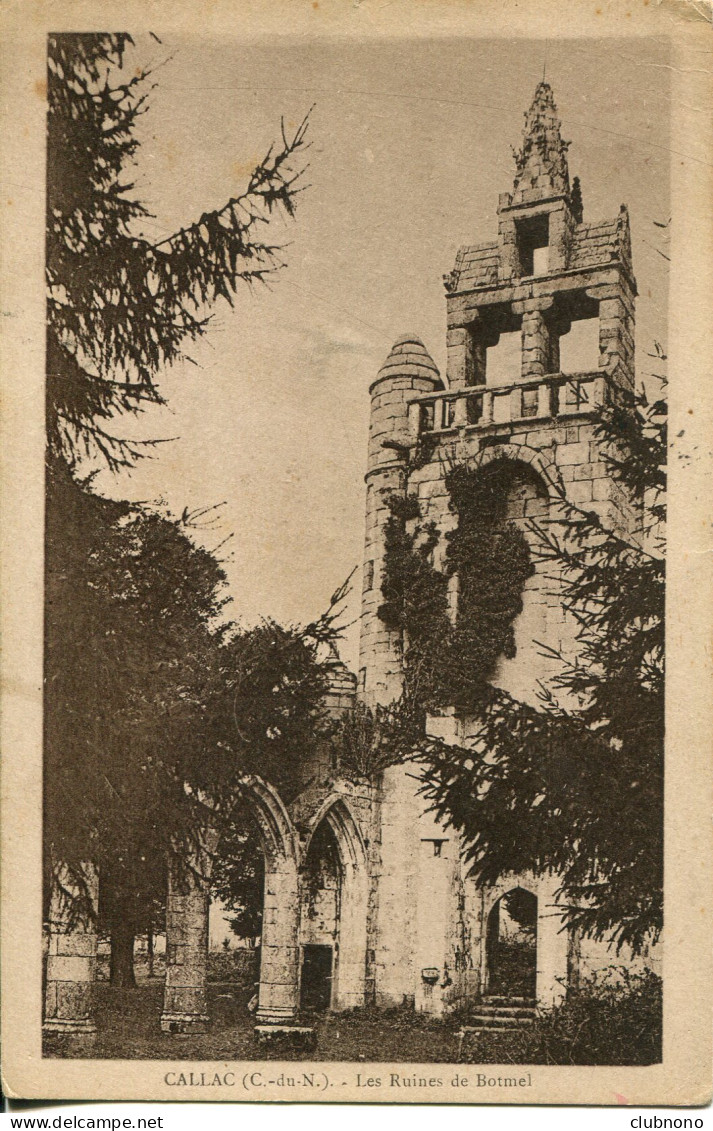 CPA - CALLAC - RUINES DE BORMEL  (IMPECCABLE) - Callac