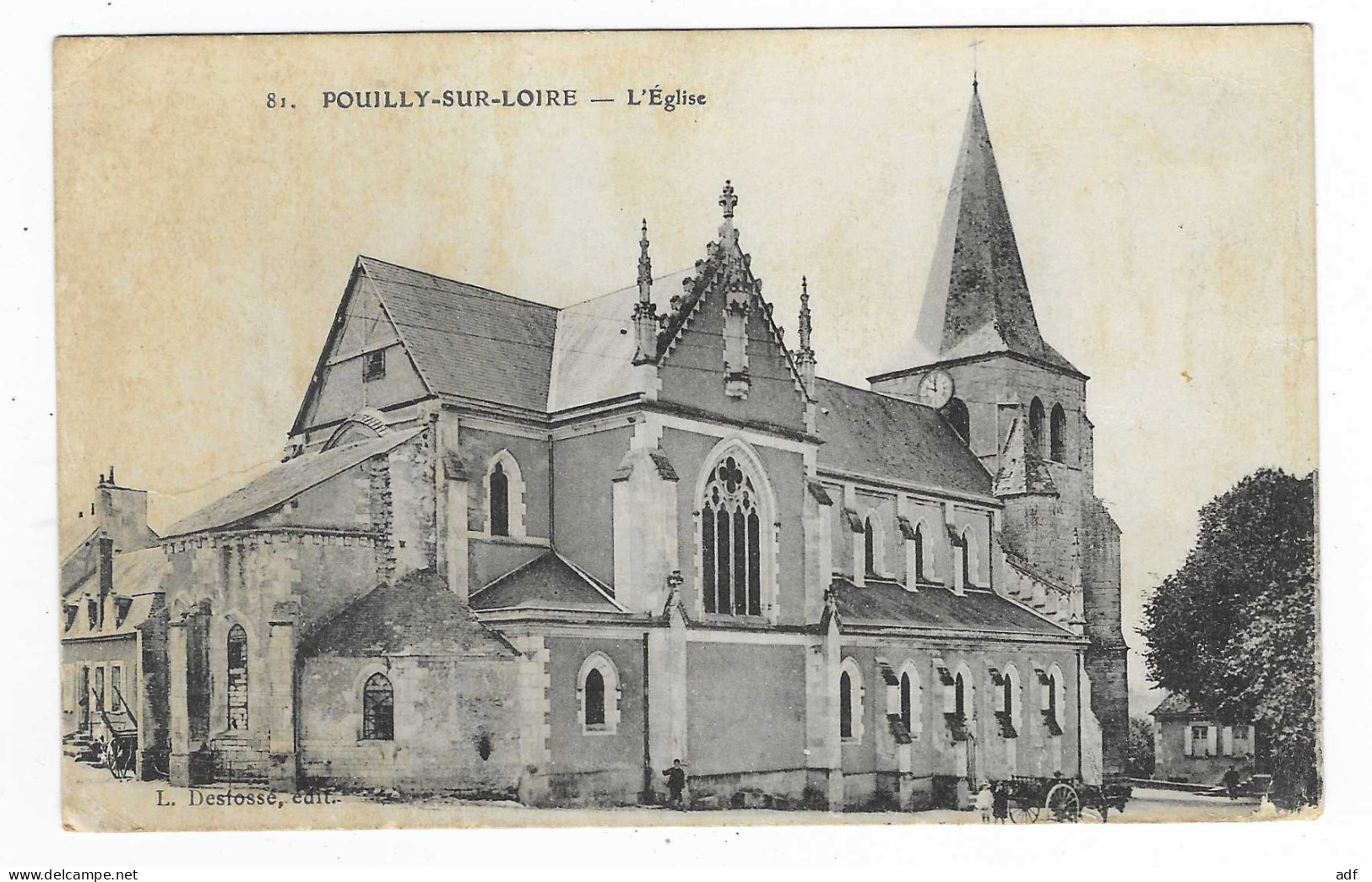 CPA POUILLY SUR LOIRE, L'EGLISE, NIEVRE 58 - Pouilly Sur Loire