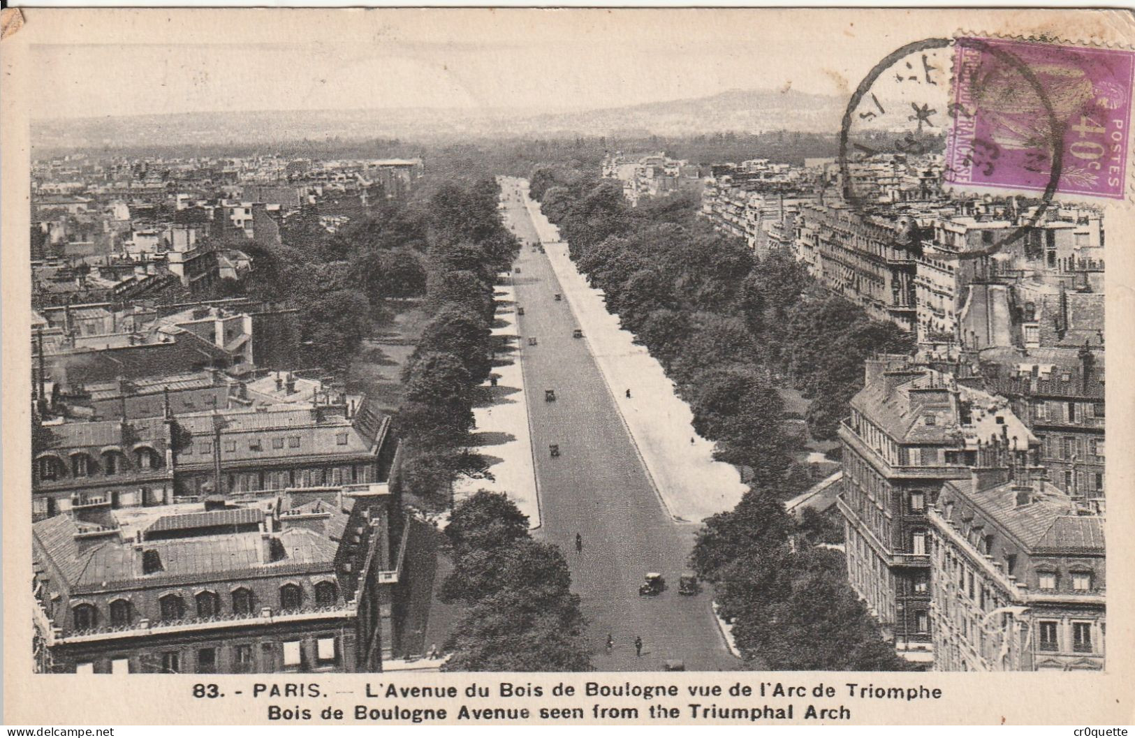 # 75000 PARIS / CHAMPS ELYSEES  en 19 CARTES POSTALES de 1902 à 1950