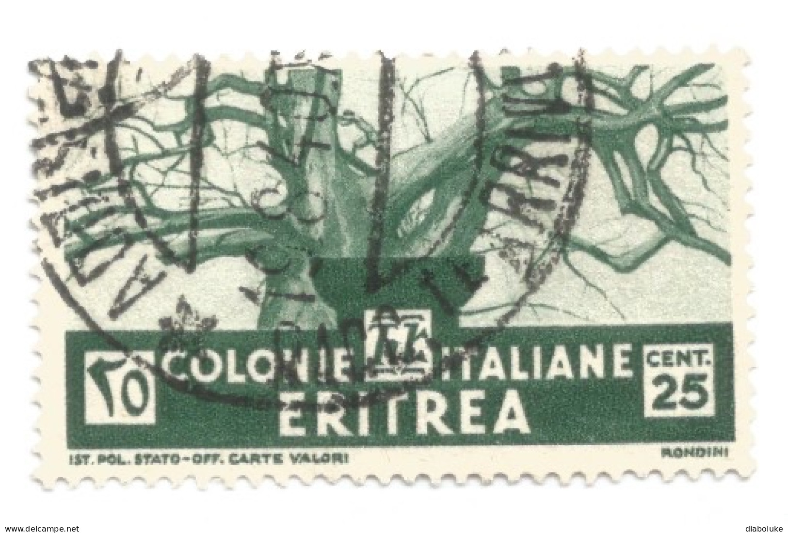 (COLONIE E POSSEDIMENTI) 1933, ERITREA, SOGGETTI AFRICANI - 18 francobolli usati