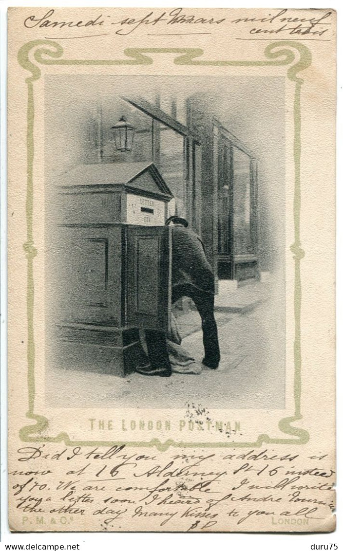 GRANDE BRETAGNE Pionnière Voyagé 1903 * THE LONDON POSTMAN ( Cabine Téléphonique ) - Collections & Lots