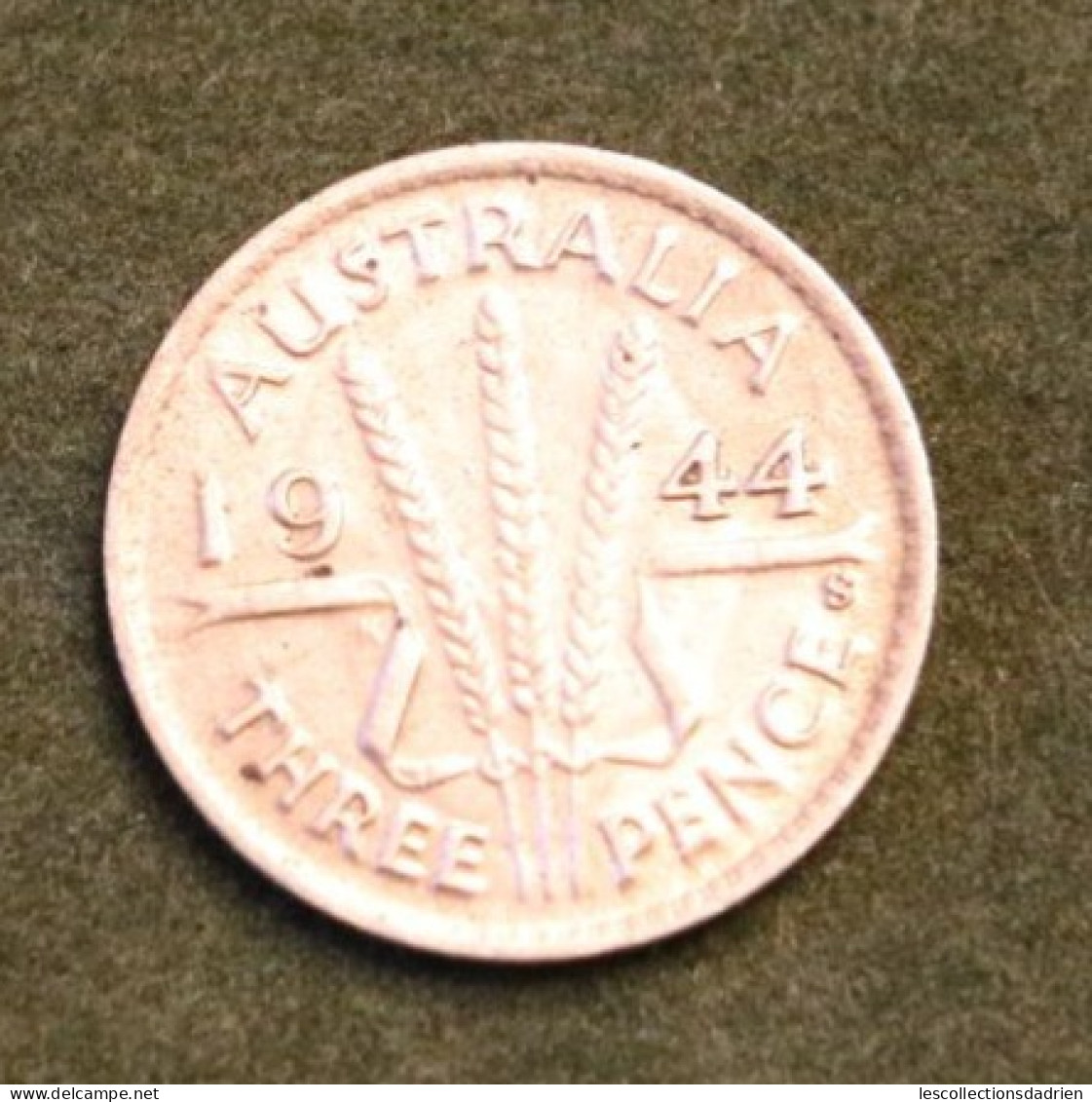 Pièce En Argent Australie 3 Pences 1944 Très Bon état - Australian Silver Coin Georges VI - Threepence