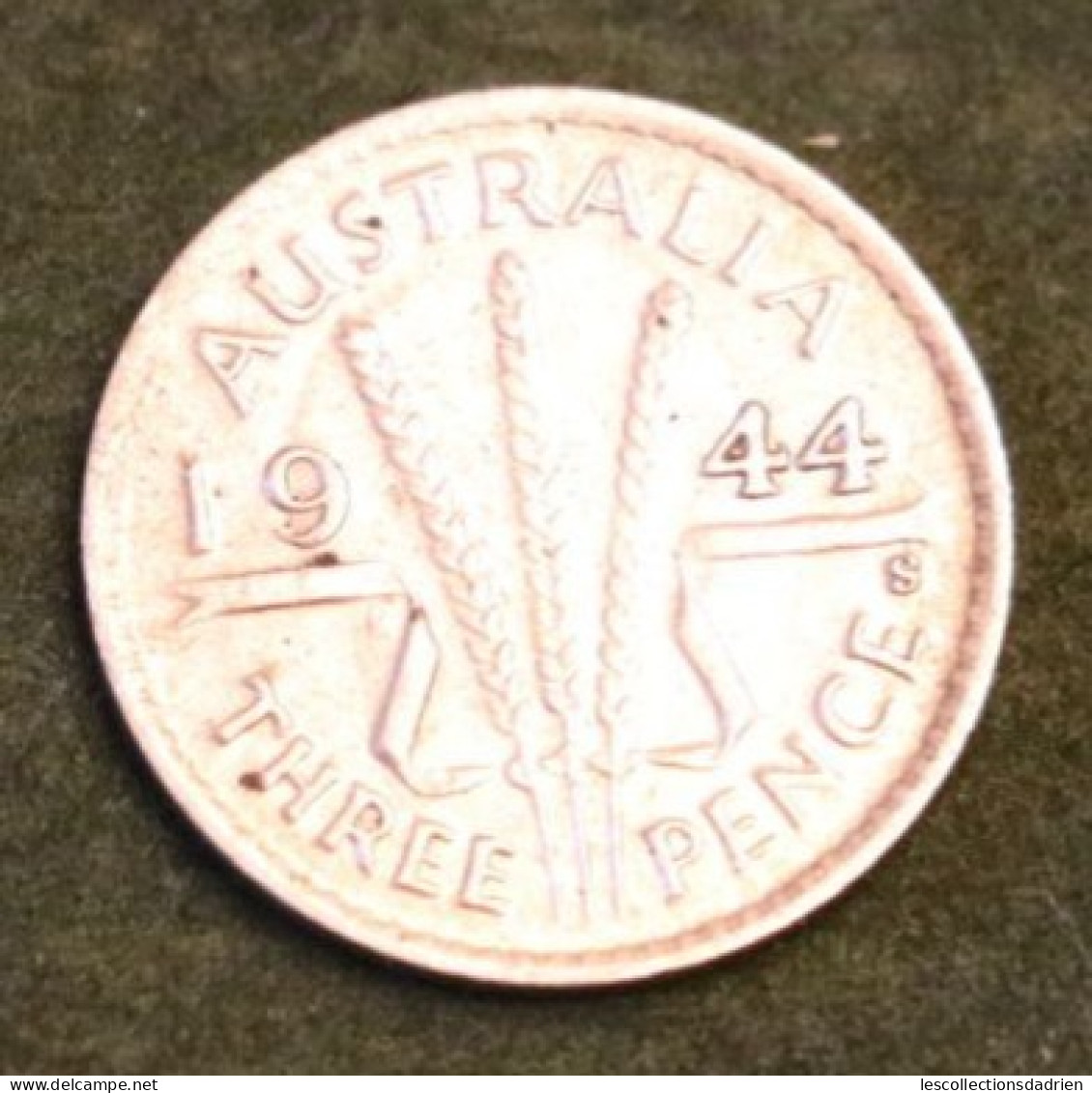 Pièce En Argent Australie 3 Pences 1944 Très Bon état - Australian Silver Coin Georges VI - Threepence