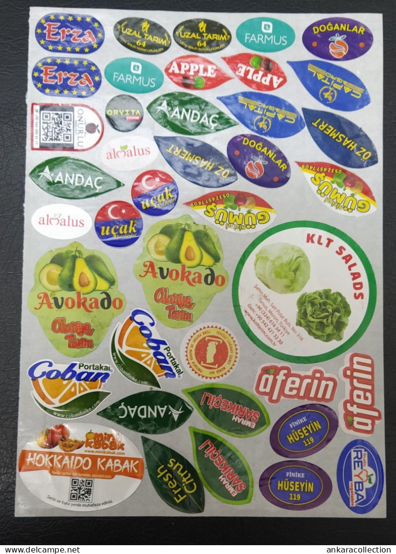 AC - FRUIT LABELS Fruit Label - STICKERS LOT #221 - Frutas Y Legumbres