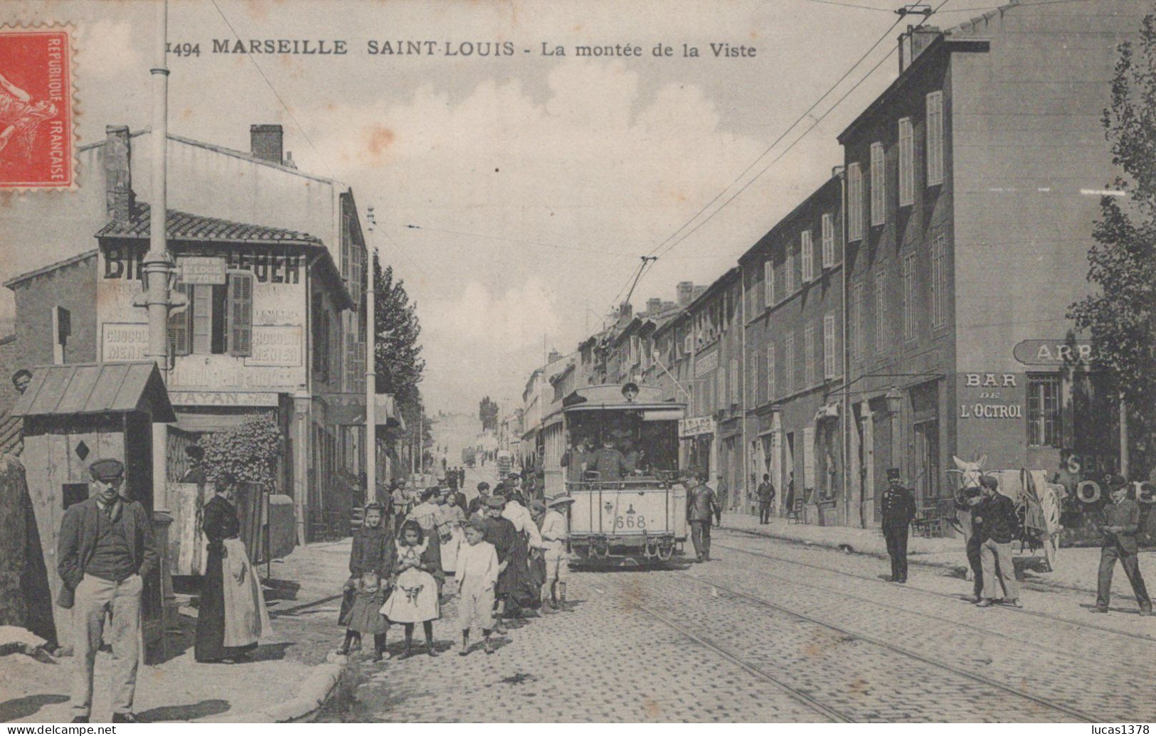 13 / MARSEILLE / SAINT LOUIS / LA MONTEE DE LA VISTE / TRAMWAY / GUENDE 1494 / RARE - Nordbezirke, Le Merlan, Saint-Antoine