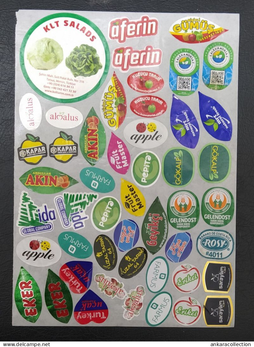 AC - FRUIT LABELS Fruit Label - STICKERS LOT #226 - Fruit En Groenten