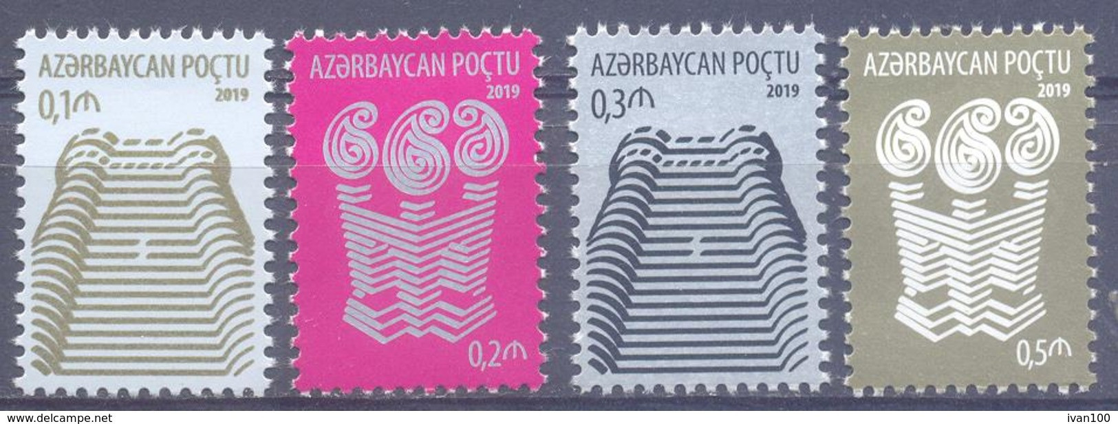 2019.Azerbaijan, Definitives, 4v, Mint/** - Azerbeidzjan