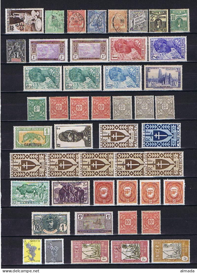 French Colonies: Ca. 220 Stamps */**/used, Many Diff. - Verzamelingen