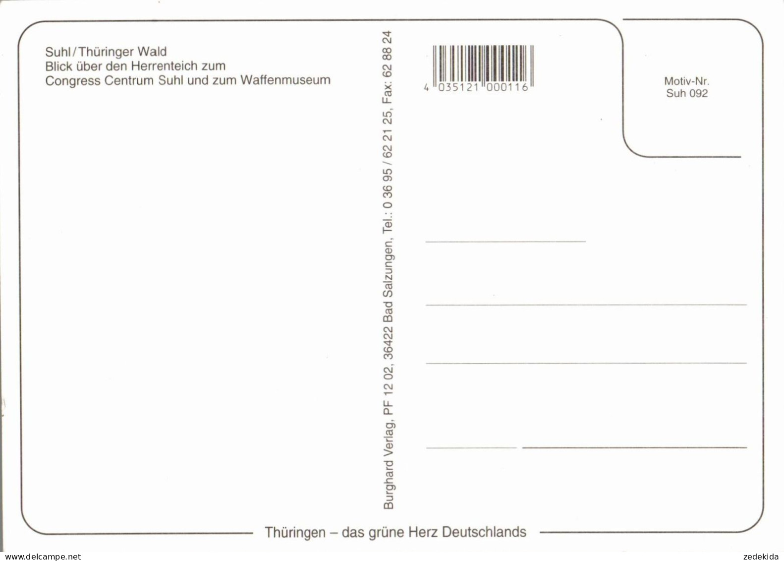 H1175 - TOP Suhl - Concress Centrum - Verlag Burghard - Suhl