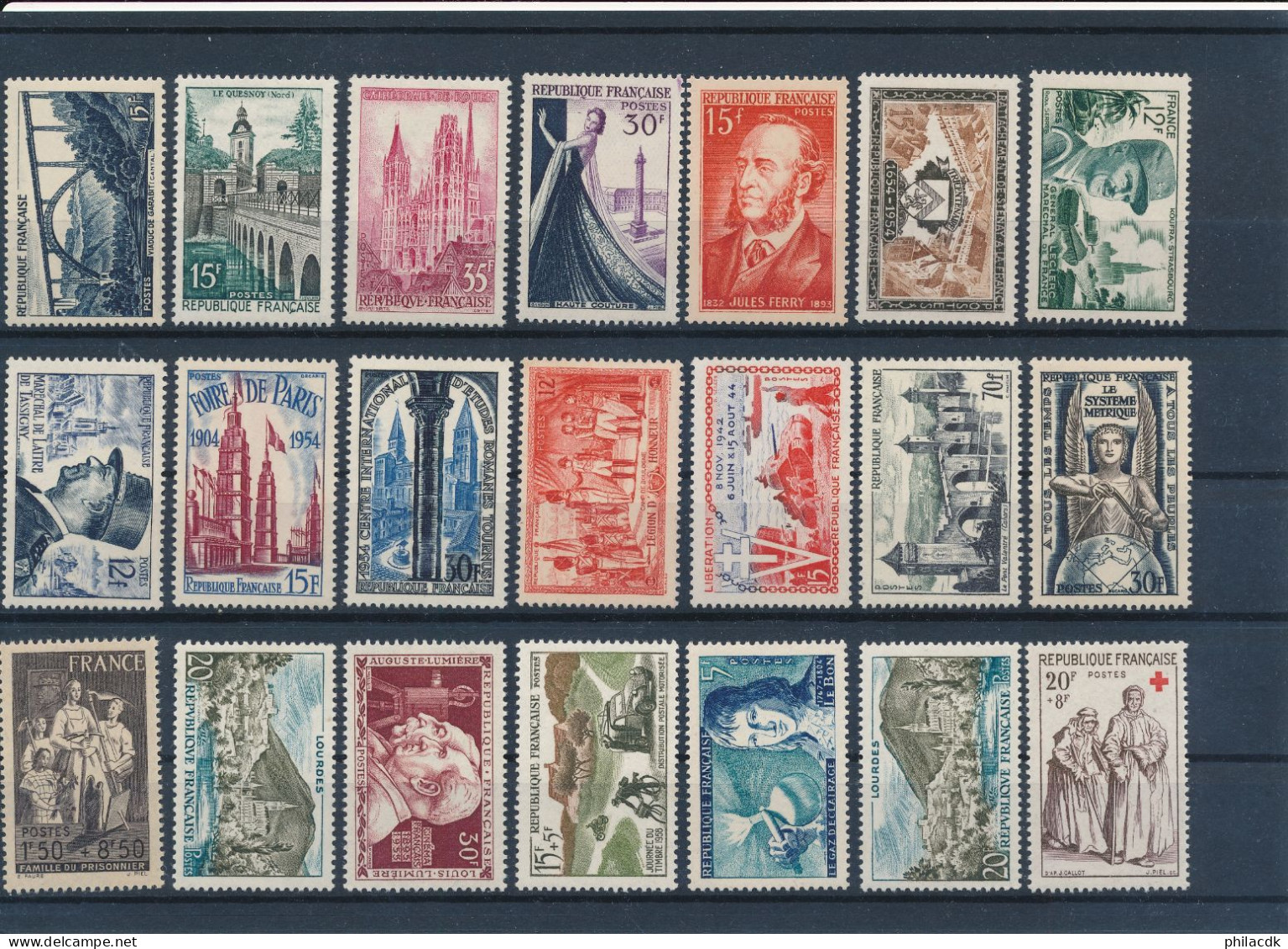 FRANCE - LOT DE 236 TIMBRES NEUFS** SANS CHARNIERE AVEC PERSONNAGES CELEBRES PREO SERVICE AVEC 2 EPREUVES DE LUXE - Verzamelingen