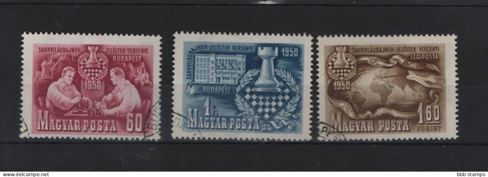 Ungarn Michel Cat.No.  Used 1092/1094 Chess - Used Stamps