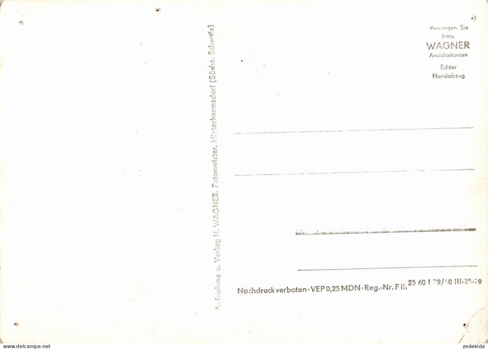 H1176 - Zeughaus Sächsische Schweiz - H. Wagner Hinterhermsdorf - Schmilka