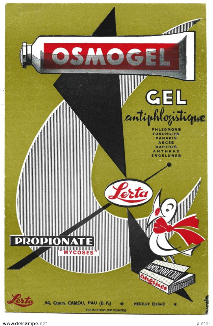 BUVARD - OSMOGEL - Gel Antophlogistique - Produits Pharmaceutiques