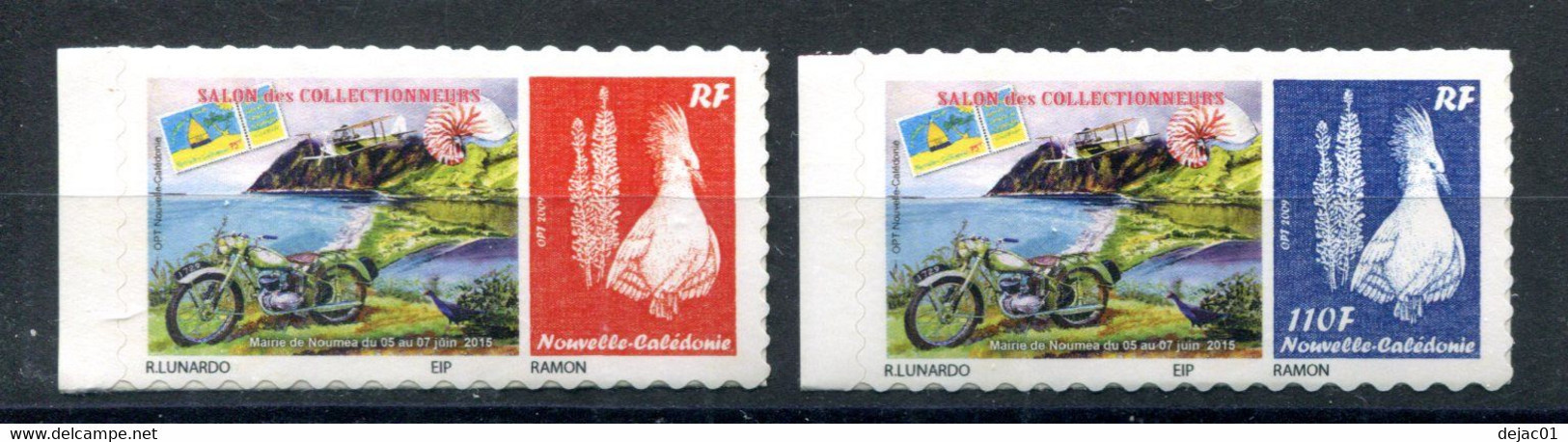 Nouvelle Calédonie - Cagou Personnalisé Yvert 1237 A Et B - T 1237 - Unused Stamps