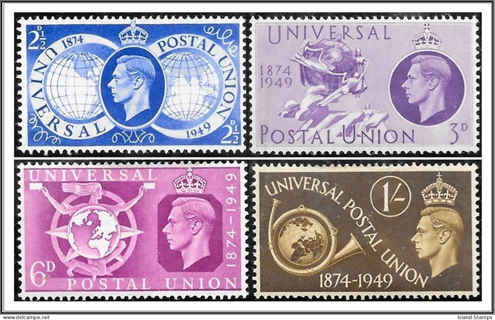 KGVI SG499-502 1949 U.P.U. Stamp Set Mounted Mint Hrd2d - Ongebruikt