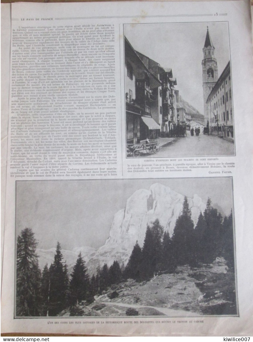 Guerre  14-18  Les Dolomites  LIVINALLONGO  Tyrol Autriche - Ohne Zuordnung