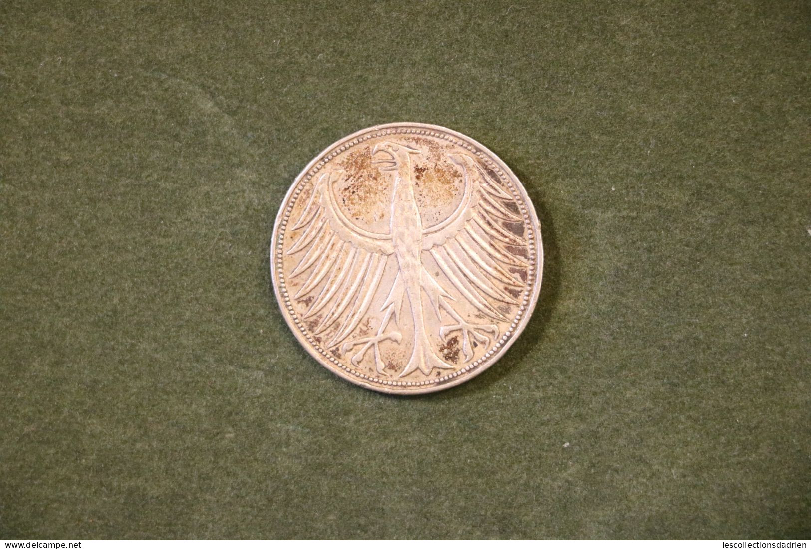 Pièce En Argent Allemagne 5 Deutsche Marck 1951 G -  German Silver Coin - 5 Marchi