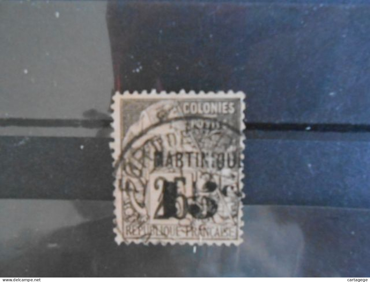 MARTINIQUE YT 28 15c. S. 25c. Noir S.rose - Used Stamps