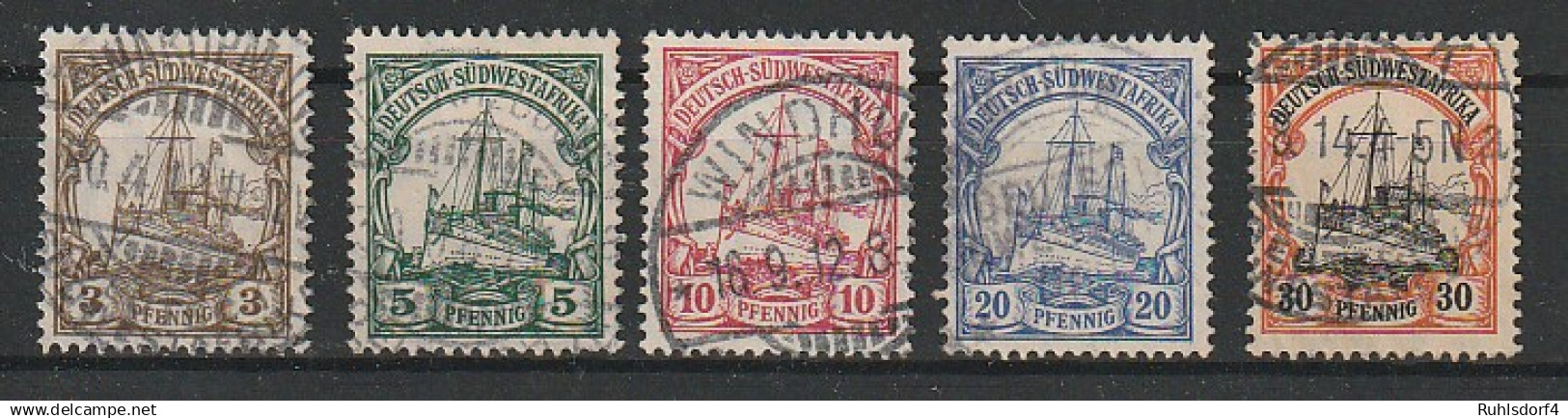 DSW: 24 - 28, Gestempelt, BPP-geprüft - German South West Africa