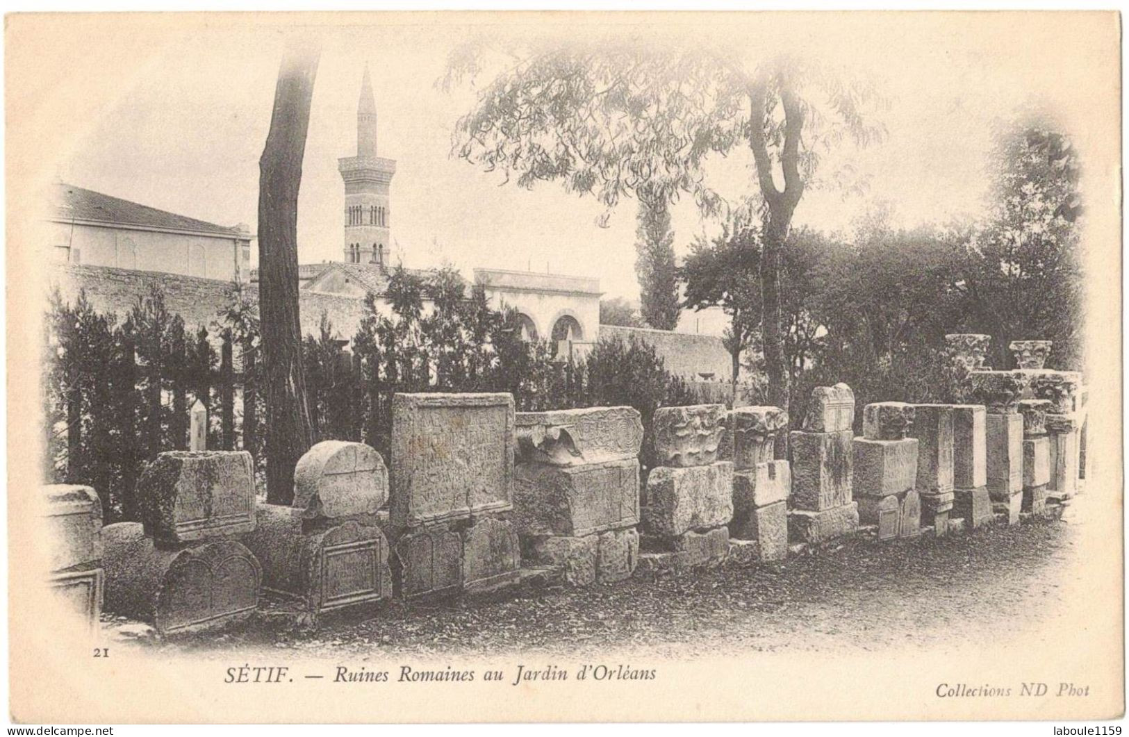 AFRIQUE DU NORD ALGERIE SETIF : RUINES ROMAINES AU JARDIN D'ORLEANS - ARCHEOLOGIE HISTOIRE - Sétif