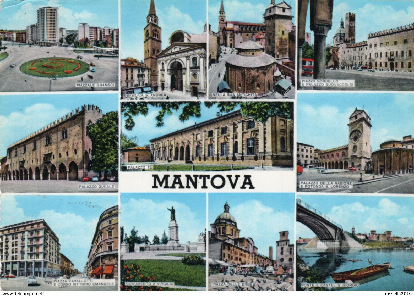 CARTOLINA 1963 ITALIA MANTOVA  SALUTI VEDUTINE Italy Postcard ITALIEN Ansichtskarten - Gruss Aus.../ Grüsse Aus...