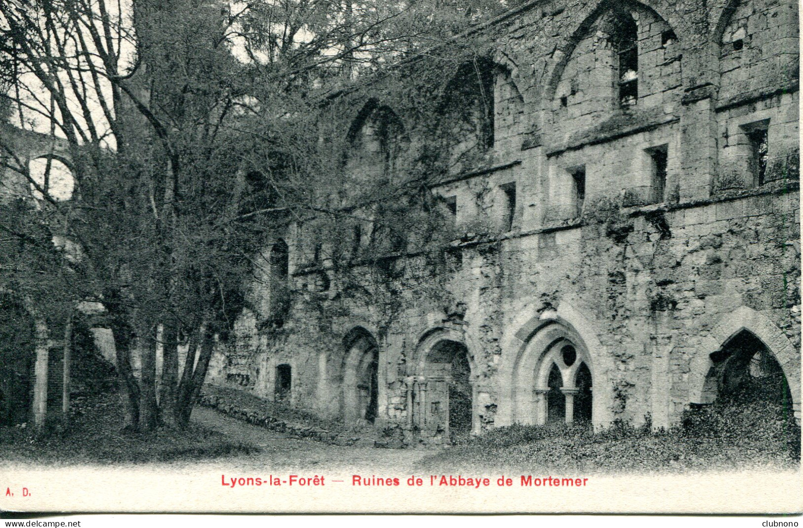 CPA - LYONS-LA-FORET - RUNES DE L'ABBAYE DE MORTEMER (IMPECCABLE) - Lyons-la-Forêt