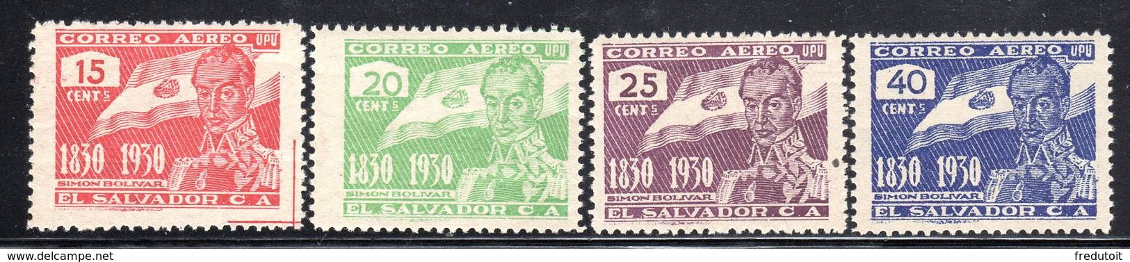 SALVADOR - PA N°10/13 ** (1930) Centenaire De La Mort De Simon Bolivar - El Salvador