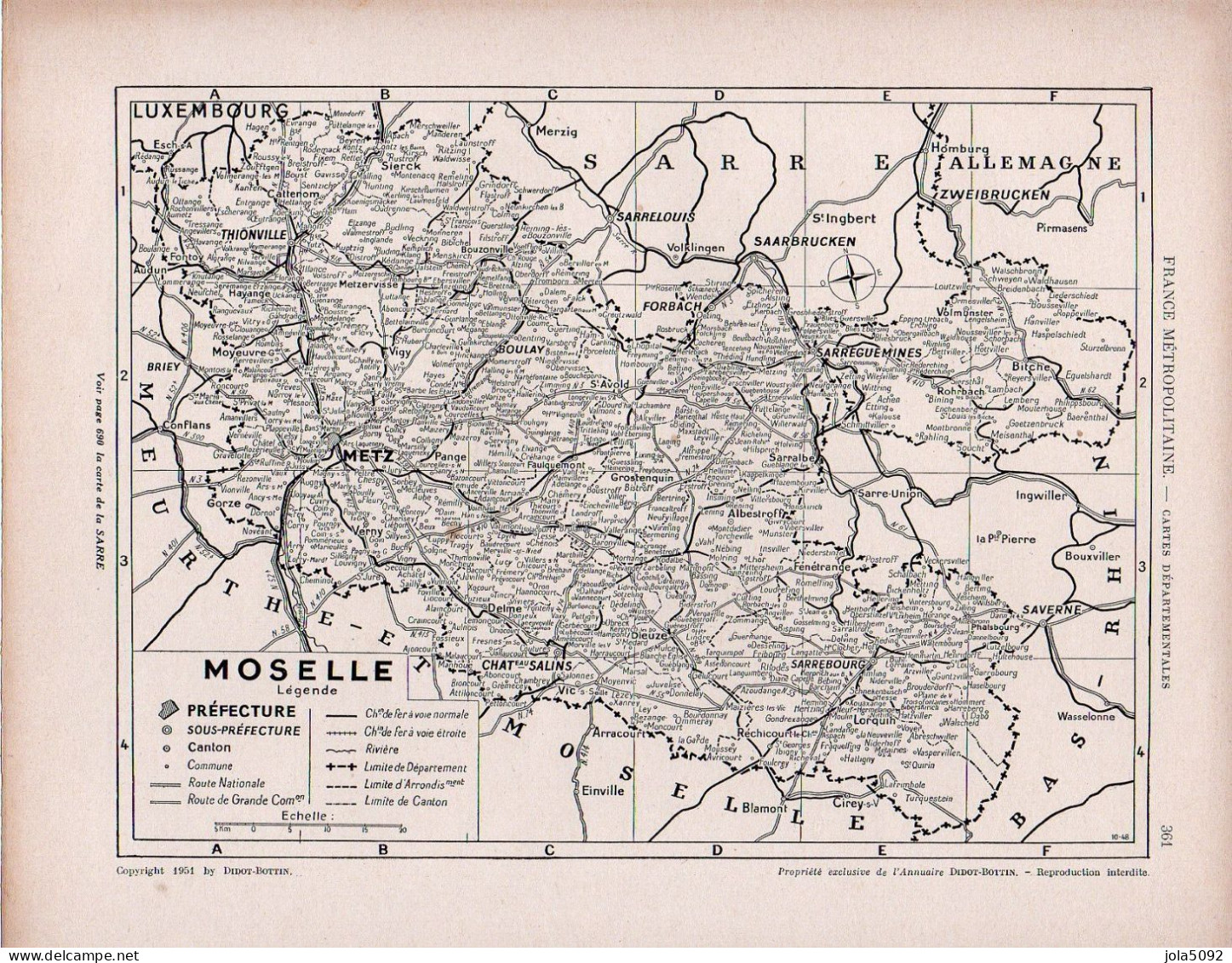 Carte Du Département De Moselle - Cartes Géographiques