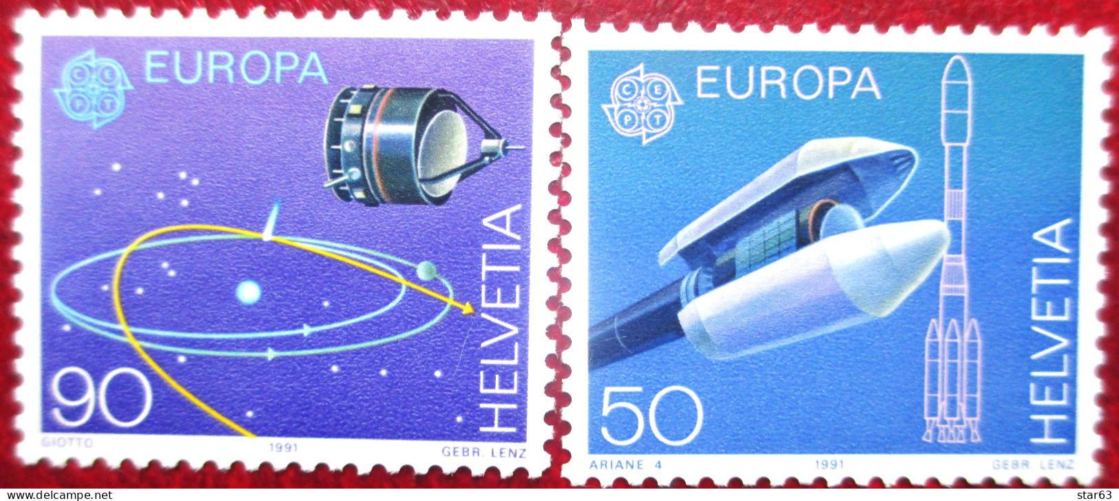 Schweiz  Helvetia  1991 Europa - CEPT   2 V MNH - 1991