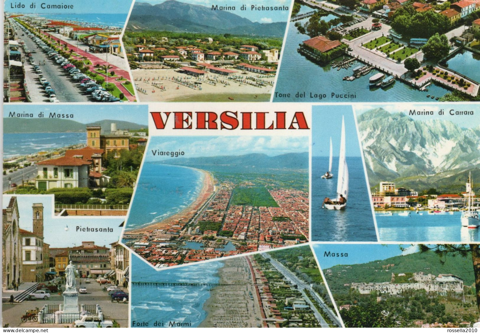 CARTOLINA 1971 ITALIA LUCCA VERSILIA SALUTI VEDUTINE Italy Postcard ITALIEN Ansichtskarten - Gruss Aus.../ Gruesse Aus...