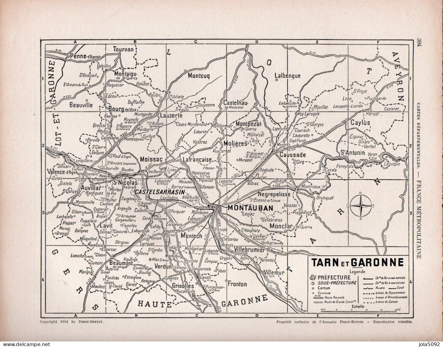 Carte Du Département De TARN-et-GARONNE - Cartes Géographiques