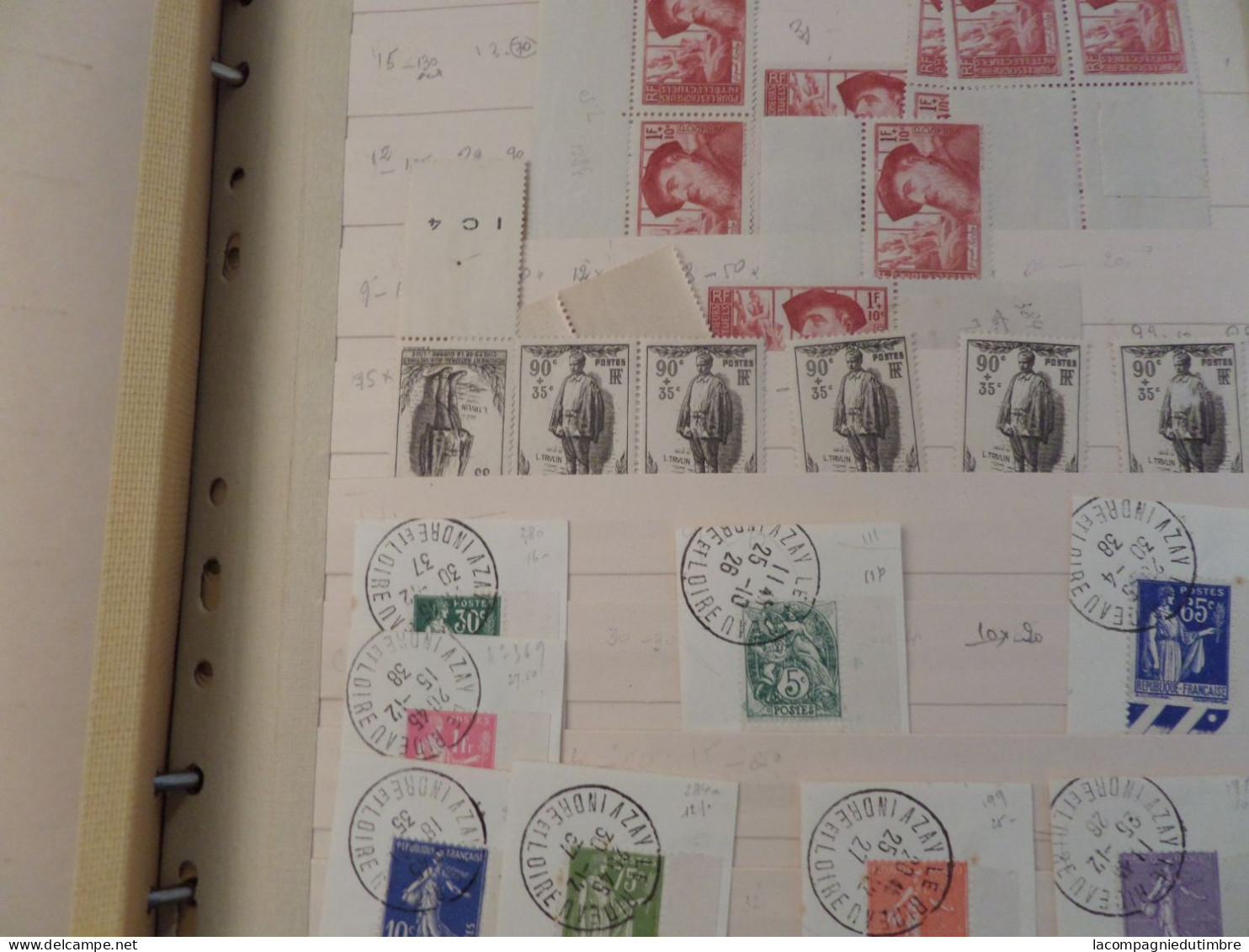 Enorme vrac de plusieurs milliers de timbres de France **/*/obl. 1900/2010. Très forte cote!  A SAISIR!!!!