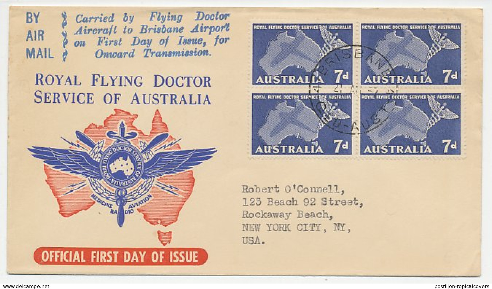 Cover / Postmark Australia 1957 Royal Flying Doctor Service - Other & Unclassified