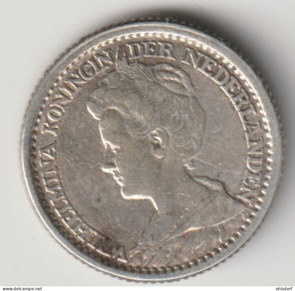 NEDERLAND 1919: 25 Cents, Silver, KM 146 - 25 Cent