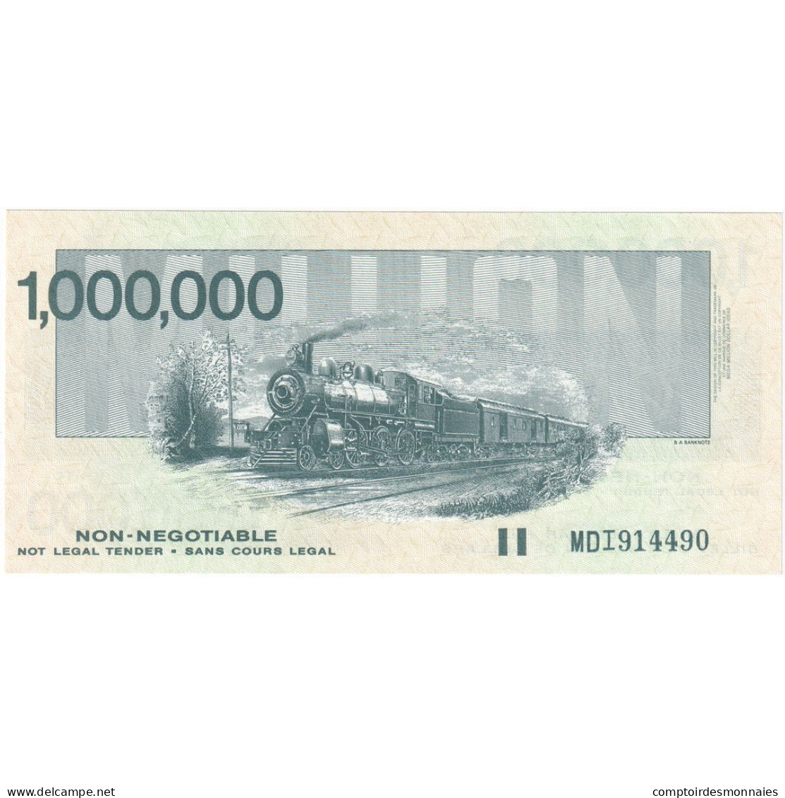 Canada, Dollar, 1000000 TORONTO NON NEGOCIABLE, NEUF - Canada