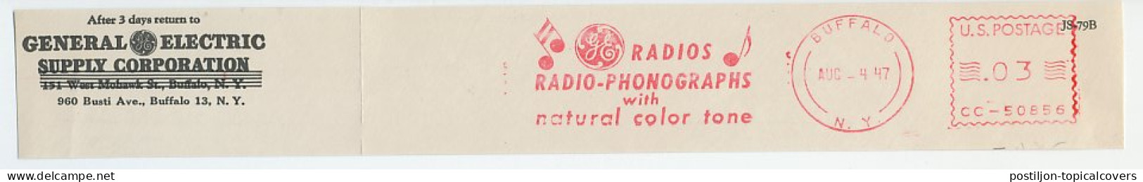 Meter Top Cut USA 1947 Radio - Phonographs - General Electric - Non Classés