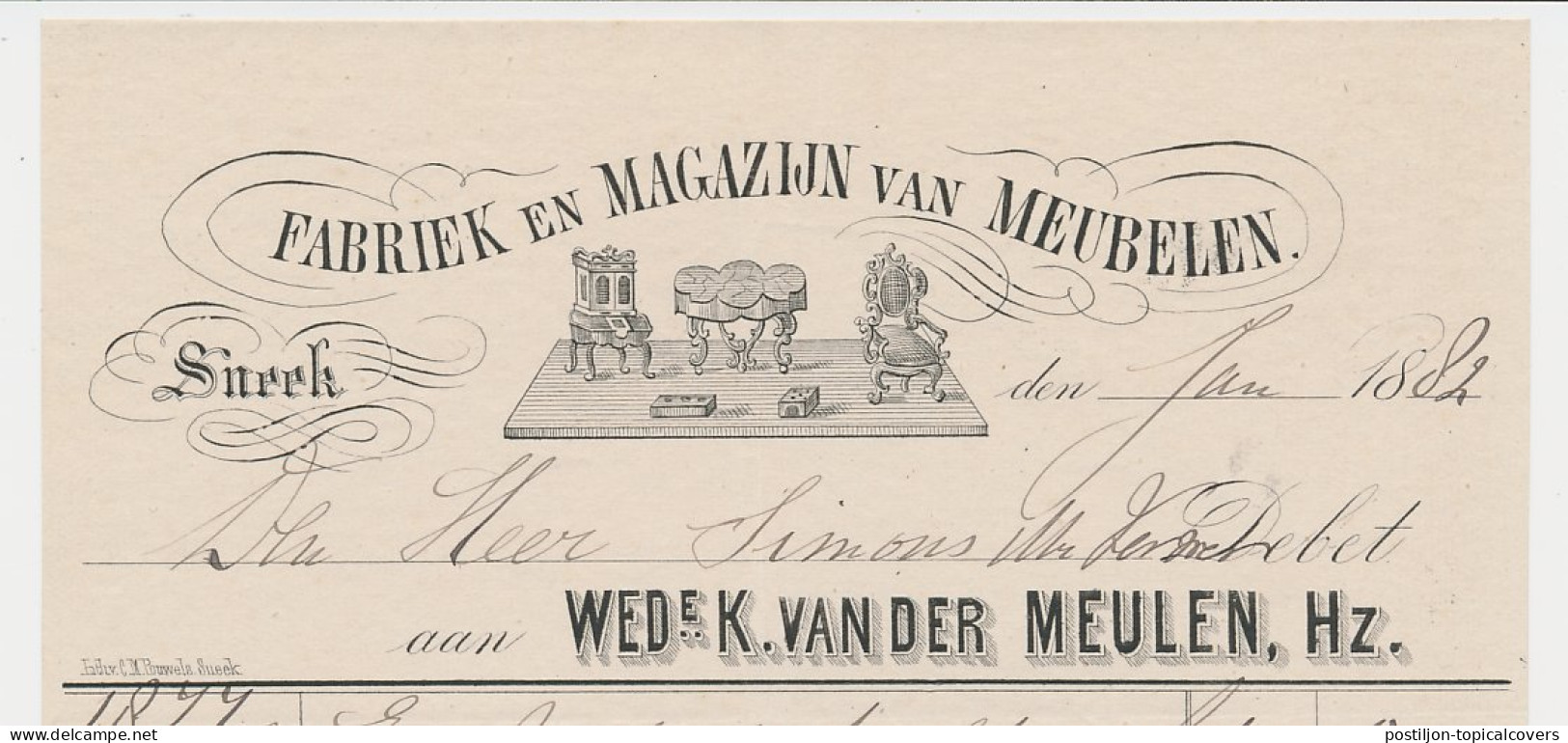 Nota Sneek 1882 - Meubelen - Nederland